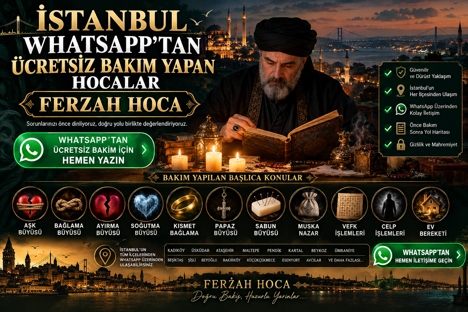İstanbul WhatsApp’tan Ücretsiz Bakım Yapan Hocalar